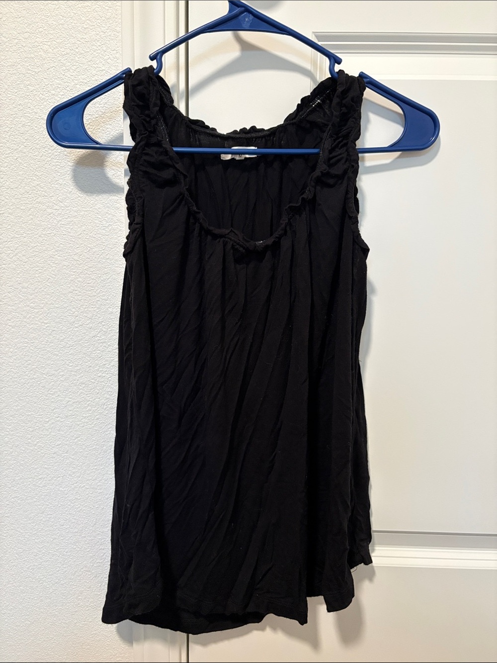 Maurices Black Ruffle-Trim Tank Top